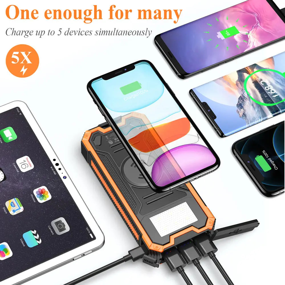 Portable Wireless Solar Mobile Power Bank