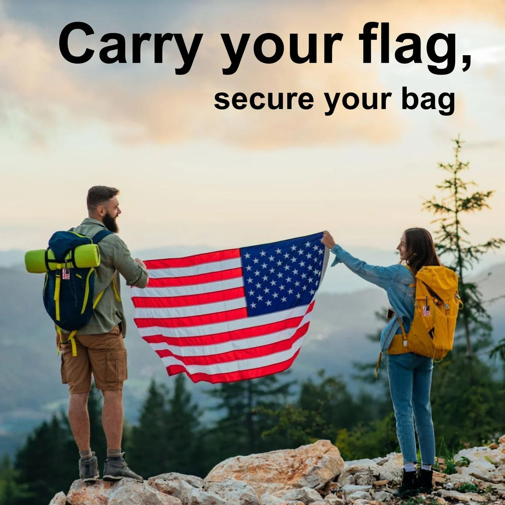 Smart Bag Security Tag - USA Flag [Pack 2]